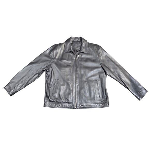 Roundtree & Yorke Burnished Lambskin Leather Jacket Coat‎ Size XL Excellent - Picture 1 of 16